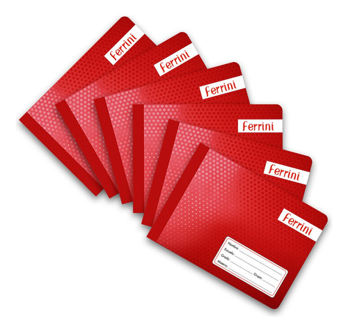 Cuadernos Cosidos Italiano Ferrini Libreta 100h C5 6-pack Color Rojo