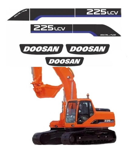 Adesivo Escavadeira Doosan 225lcv 225 Lcv Ca-19171 Mq1