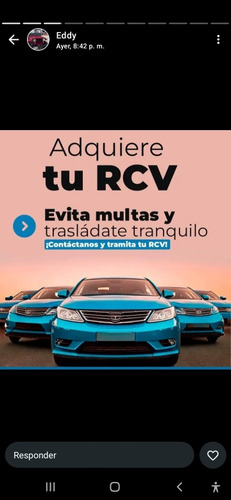 Seguro Rcv Cualquier Tipo De Vehiculo Desde 15$