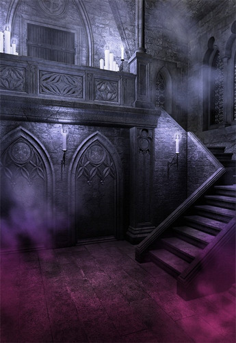 Aofoto - Fondo De Escalera De Castillo De Estilo Gótico Somb
