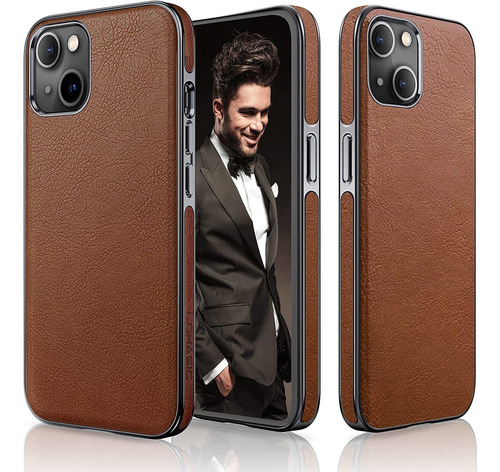 Funda De Cuero Lohasic Para iPhone 13 6.1 2021 (marron)