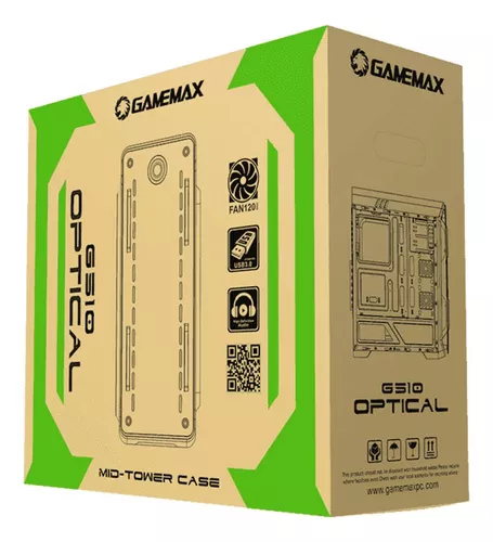 GABINETE GAMEMAX G510 OPTICAL PRETO