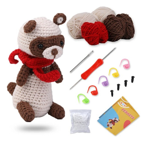 Kit De Ganchillo De Animales Tejido De Bricolaje De Hurón