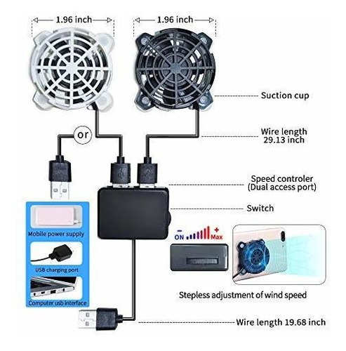 Ventilador Refrigeracion Silencioso Dual 1.969 in Usb 7