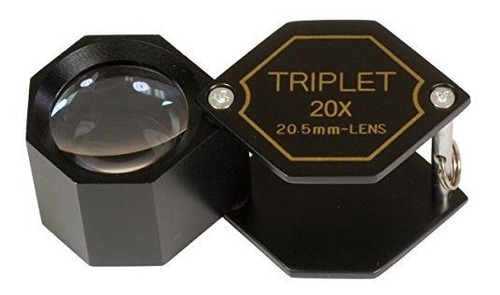 Hts 203 c0 20 x 21 mm Negro Trillizos Loupe Hexagonal, Con F