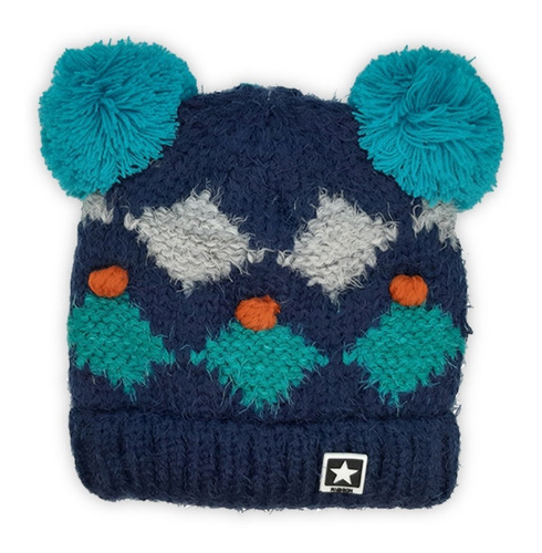 Gorro Lana Niños Niñas Invierno Con Corderito Y Pompones