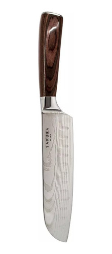 Cuchillo Acero Inoxidable Santoku Sakura 30cm Calidad