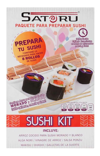 Imagen 1 de 1 de Satoru Kit Para Preparar Sushi Rinde 8 Rollos 