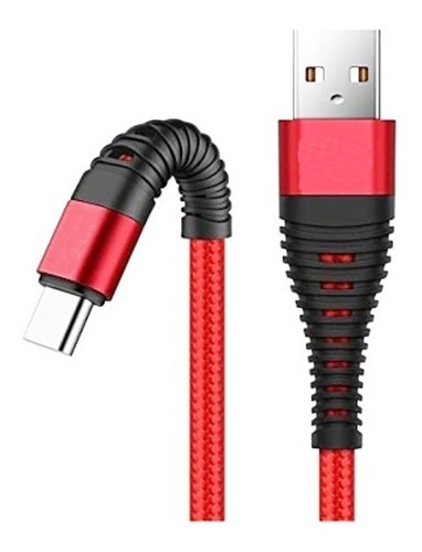 Cable Usb Tipo C Carga Rápida Con Punta Flexible 1m Cargador