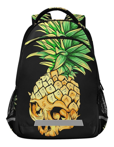 Mochila Con Diseño De Calavera De Piña Para Ordenador...