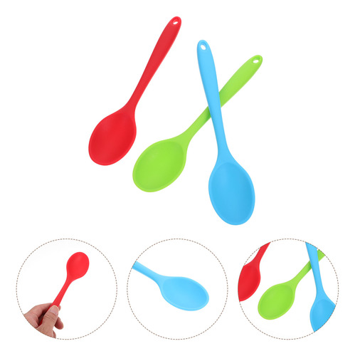 Cuchara De Silicona Para Servir Ramen Spoon, 3 Unidades