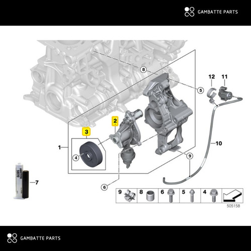 Bomba De Agua Bmw F30 330i Sedan Motor B48 Modelo 2014