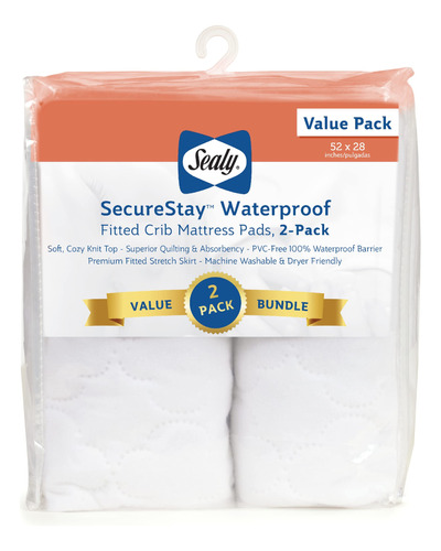 Sealy Securestay - Paquete De 2 Protectores De Colchon Imper