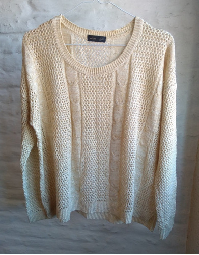 Sweater De Hilo, Color Natural. Materia. Talle M