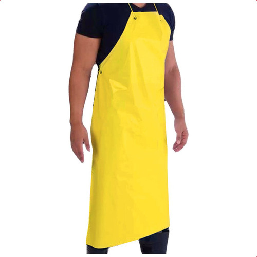 Kit 10 Avental De Pvc Impermeável Reforçado Cozinha Açougue Cor Amarelo Desenho Do Tecido Liso