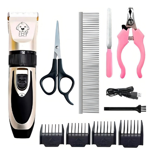 Máquina Tosa Sem Fio Pet Animal Cães Gato Tesoura Alicate Cor Dourada 110v/220v