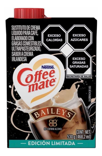 Coffee Mate Líquido Baileys 530g Sustituto Crema Para Café
