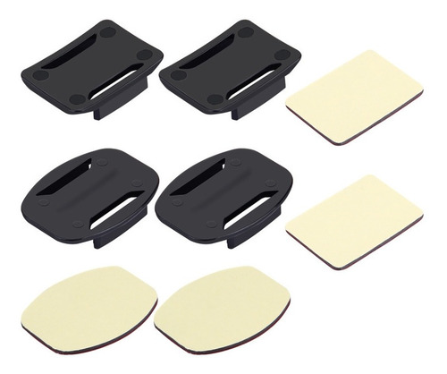 Imagen 4 de 6 de Montura Base 2 Curvas 2 Planas + 4 Adhesivo Para Gopro 9 8 7