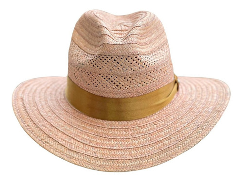 Sombrero Panameño Calado Exclusivo Unicolor A Mano
