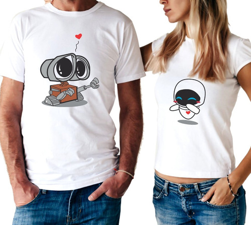 Remera Wall - E Y Eva Enamorados Amigos Unisex 