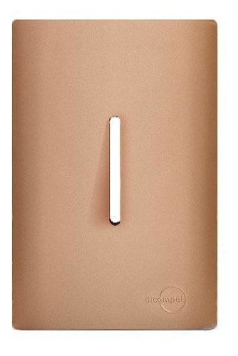 Placa P/ 1 Interruptor Vertical 4x2 - Novara Ouro Rose