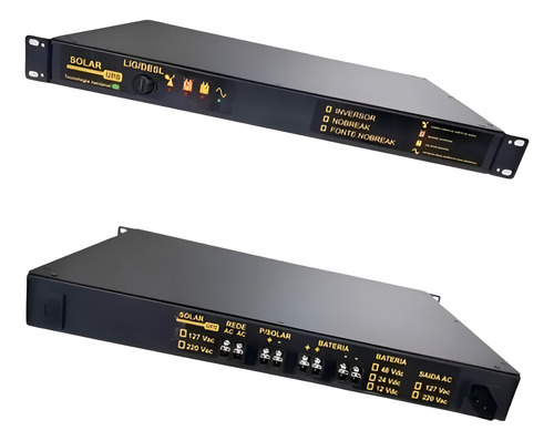 2 Pçs Inversor Senoidal Dc/ac1000w - 48v /220v Rack 19 1u