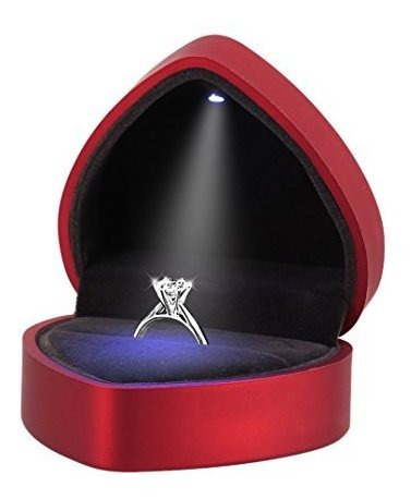 Estuche Anillo Luz Led Propuesta Boda Regalo