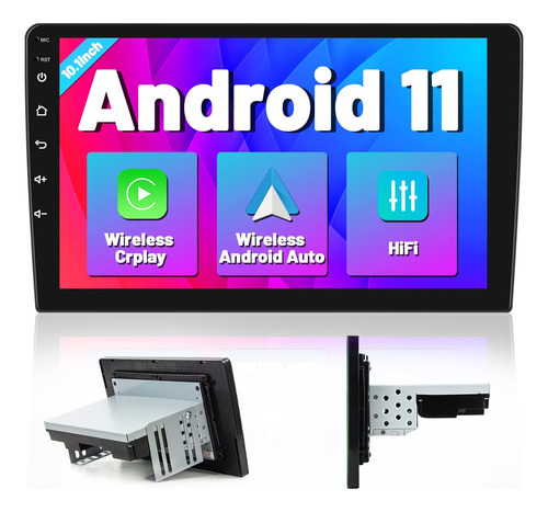 Radio Coche 10.1  Un Solo Din Doble Android 11 Estereo Auto