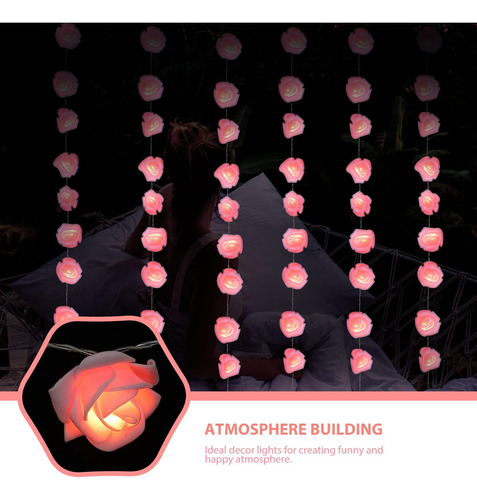 Vosarea 3 Metros Led Led Led Rose Lughtes Usb Luces De Luces