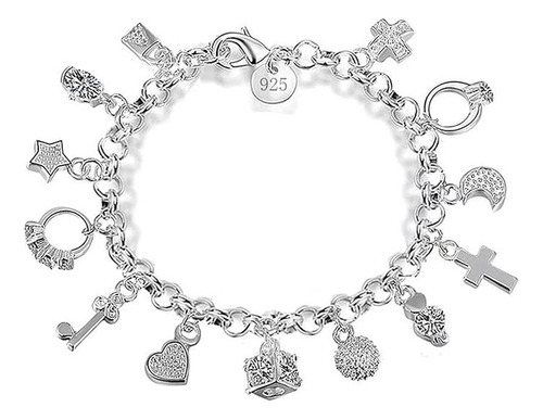/ V Pulsera De Mujer Con Múltiples Elementos