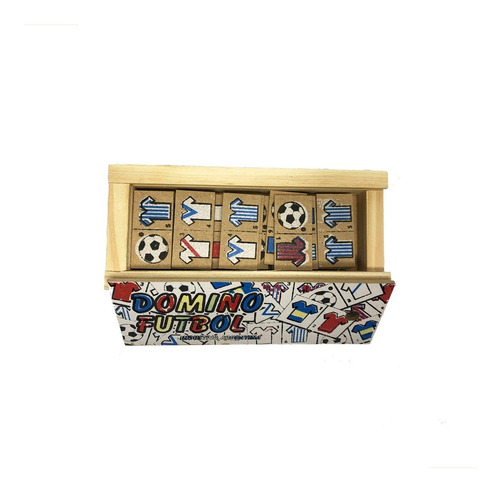 Imagen 2 de 7 de Domino De Madera Infantil - Juegos De Mesa Didacticos