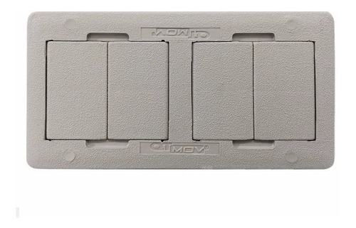 Imagem 5 de 6 de Painel De Mesa Montada Com 2 Tomadas, 2 Rj45 - Cor Cinza