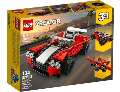 Imagem 1 de 7 de Lego Creator 3 Em 1 - Carro Esportivo 134 Pçs - 31100