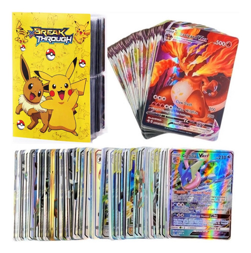 Lote 50 Cartas Pokemon Vmax Sin Reperir + Carpeta Album 