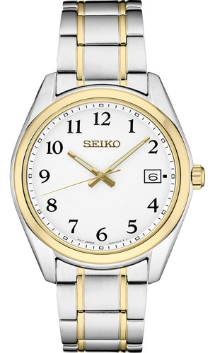 Reloj Seiko Sur460 Para Hombre Analógico Con Esfera Blanca,