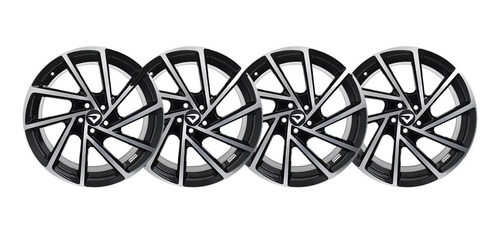 Kit 4 Llantas Volcano R-seven 18 5x100 Bora Virtus Polo