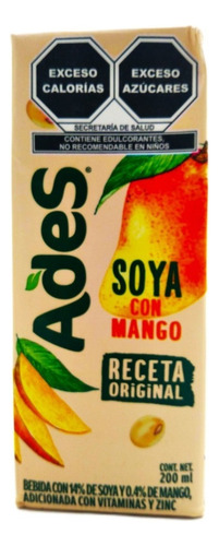 Bebida De Soya Ades Sabores Surtidos 40 Piezas De 200 Ml