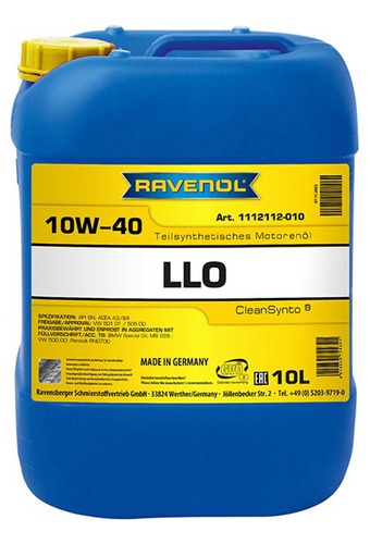 Aceite Ravenol 10w40 20l. Semi-sintetico