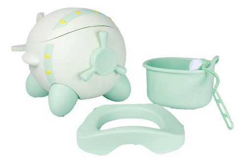 Bacinica Infantil De Figura Modelo Avioncito De Sweet Rocket Color Verde Claro