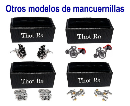 Mancuernillas Thot Ra Pingüino Pico Plateado D-363