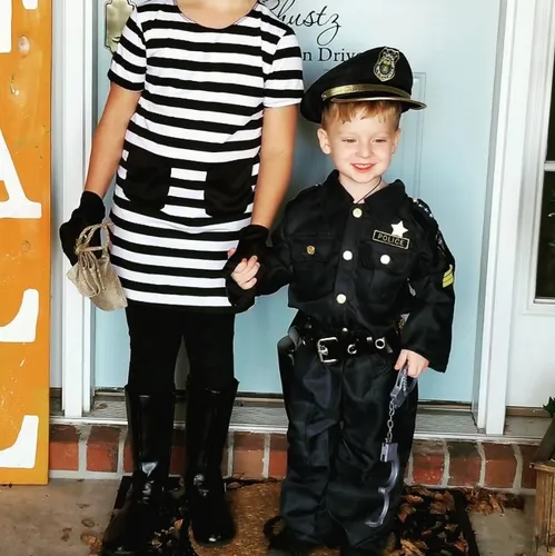 C Conjunto De Uniforme De Policía Para Niños Con Disfraz De