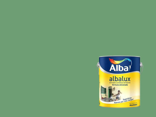 Albalux Colores Brillante 4lt Esmalte Sintetico - Sagitario Color Verde Ilusión