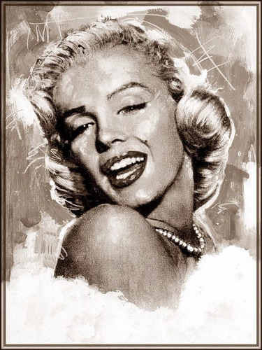 Poster Marilyn Monroe 65x85cm Sépia Para Decorar Sala Quarto