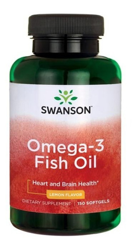 Swanson Omega-3 Aceite De Pescado Sabor Limón 150 Sgel Sfn