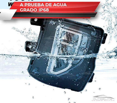 Imagen 8 de 10 de Par Faros Led Niebla Silverado 1500 Chevrolet 2016 2017 2018