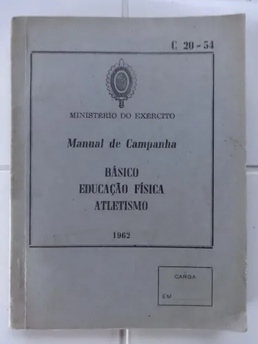 Manual De Campanha Básico Educação Física Atletismo Exército | MercadoLivre