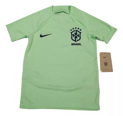 Camiseta Nike Brasil Treino Infantil Verde - Compre Agora