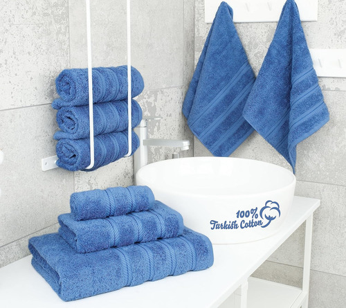 Juego De Toallas De Lujo De 6 Piezas, 2 Toallas De Baño, 2 T