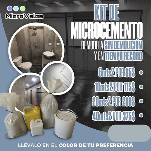 Imagen 1 de 2 de Kit De Microcemento/ Microcemento 40mts2
