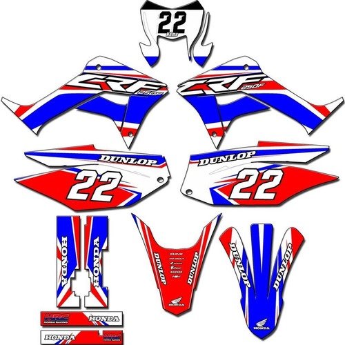 Kit Adesivos Trilha Gráficos Crf-250f 2019 0.28mm Crfn-66